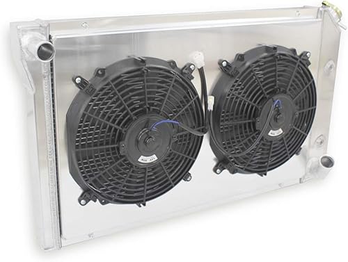 Miniatura 8 de LUXERAD Radiador de aluminio completo de alto rendimiento de 3 filas para Jeep Cherokee Wagoneer J10 J20,1972 Jeep J-100,1972-1973 Jeep J-2500