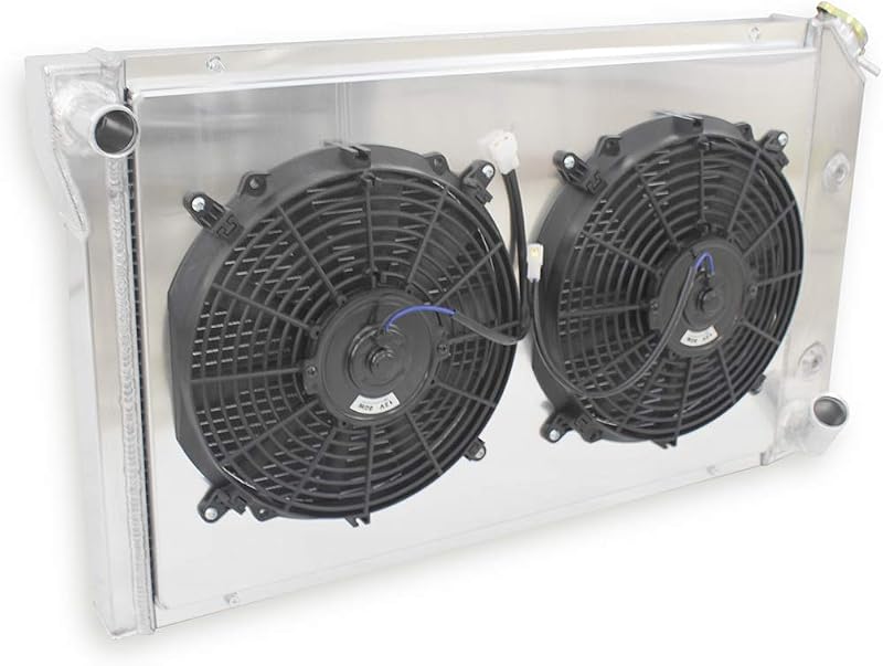 Radiador de alumínio 3 fileiras LUXERAD com ventoinha para Chevrolet Corvette 1977–1982 V8 5,0/5,7 L
