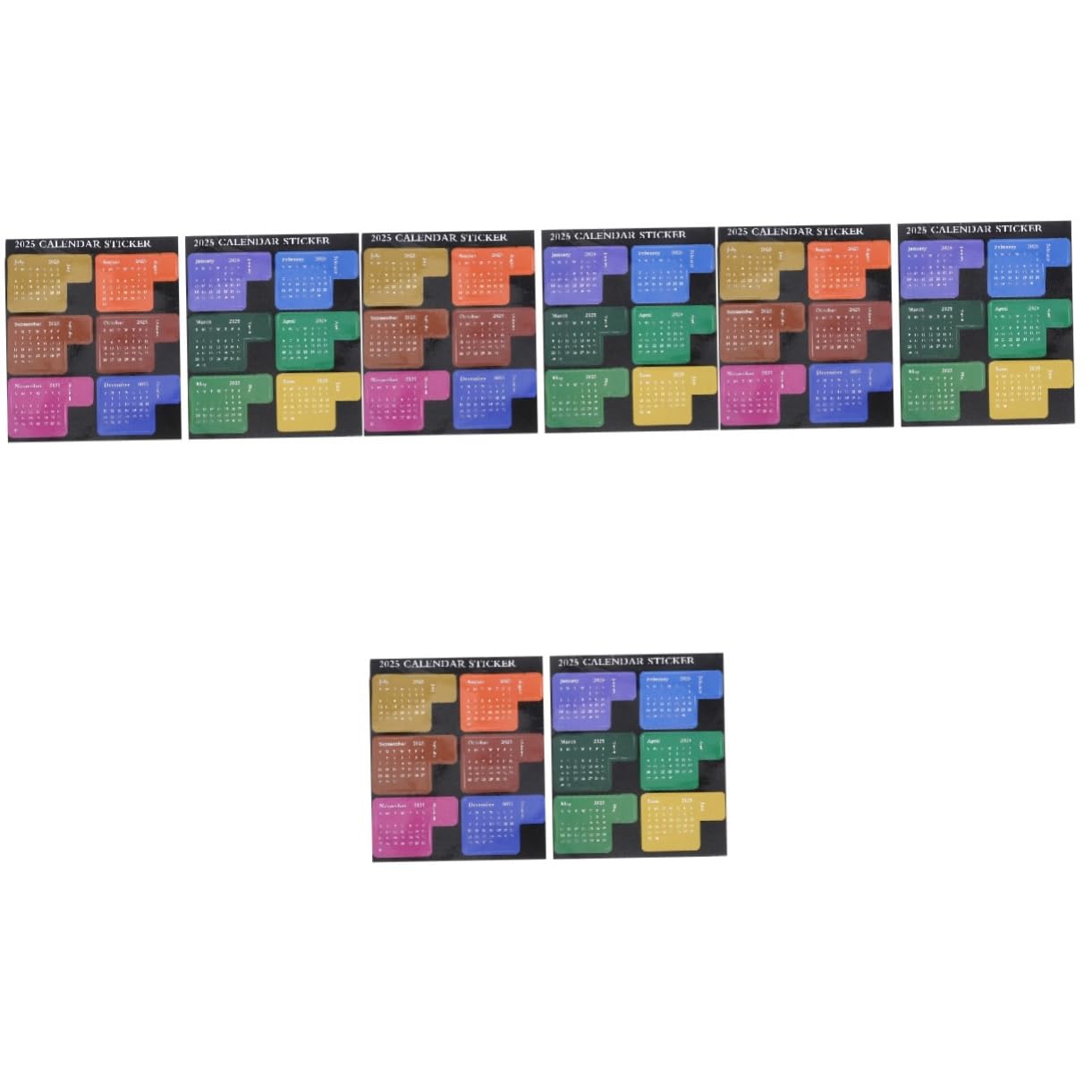 Lurrose 4ensembles Autocollants De Calendrier Stickers Multi-fonctions Pour Planificateur Étiquettes Colorées Pour Agenda Scolaire Et Ménager De Indices Mensuels