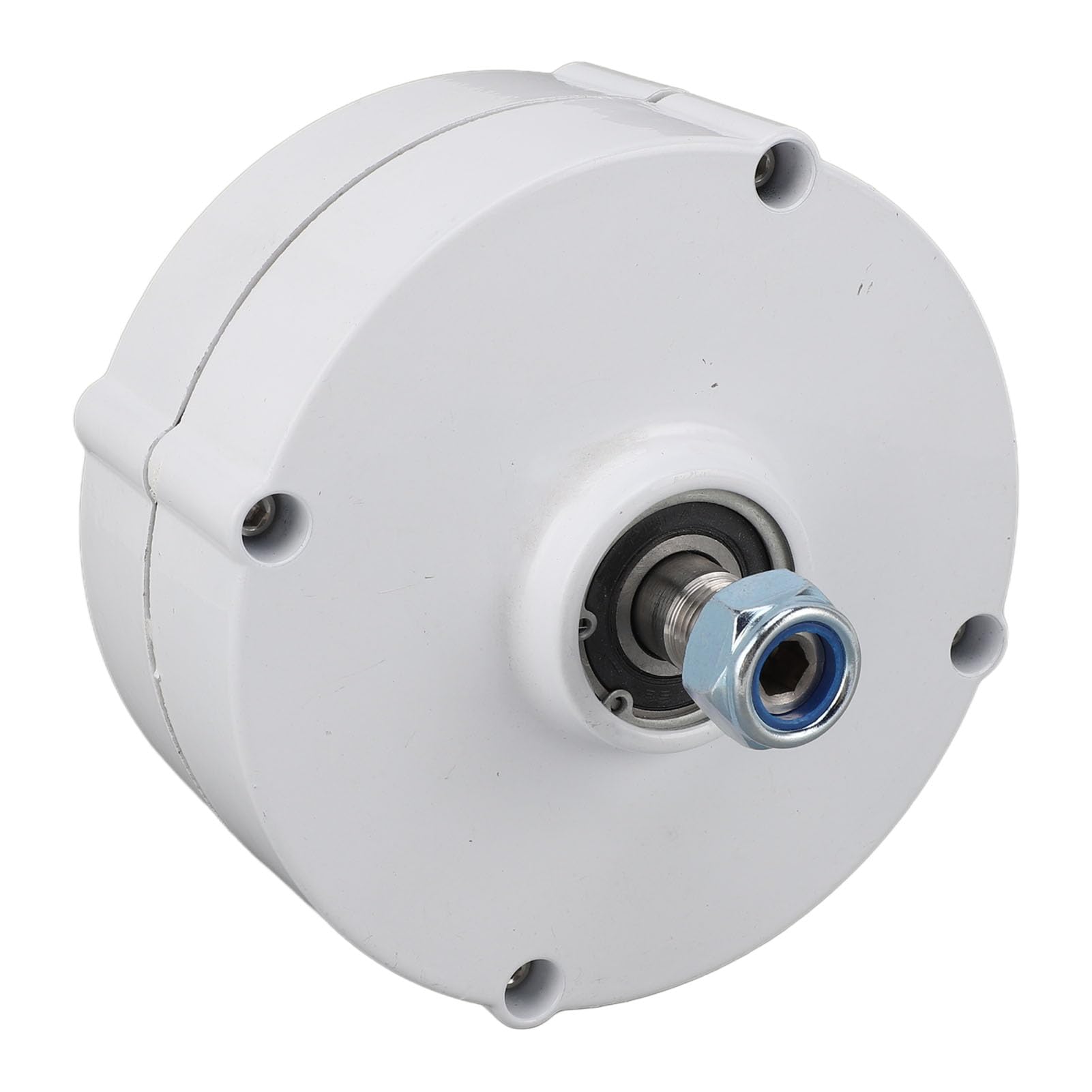 Generatore CA a Magnete Permanente Generatore a Doppio Albero da 48 V Uscita Trifase Lubrificazione a Grasso Compatto 14 X 14 Cm per Sistemi di Turbine Eoliche Verticali o Orizzontali (100W)