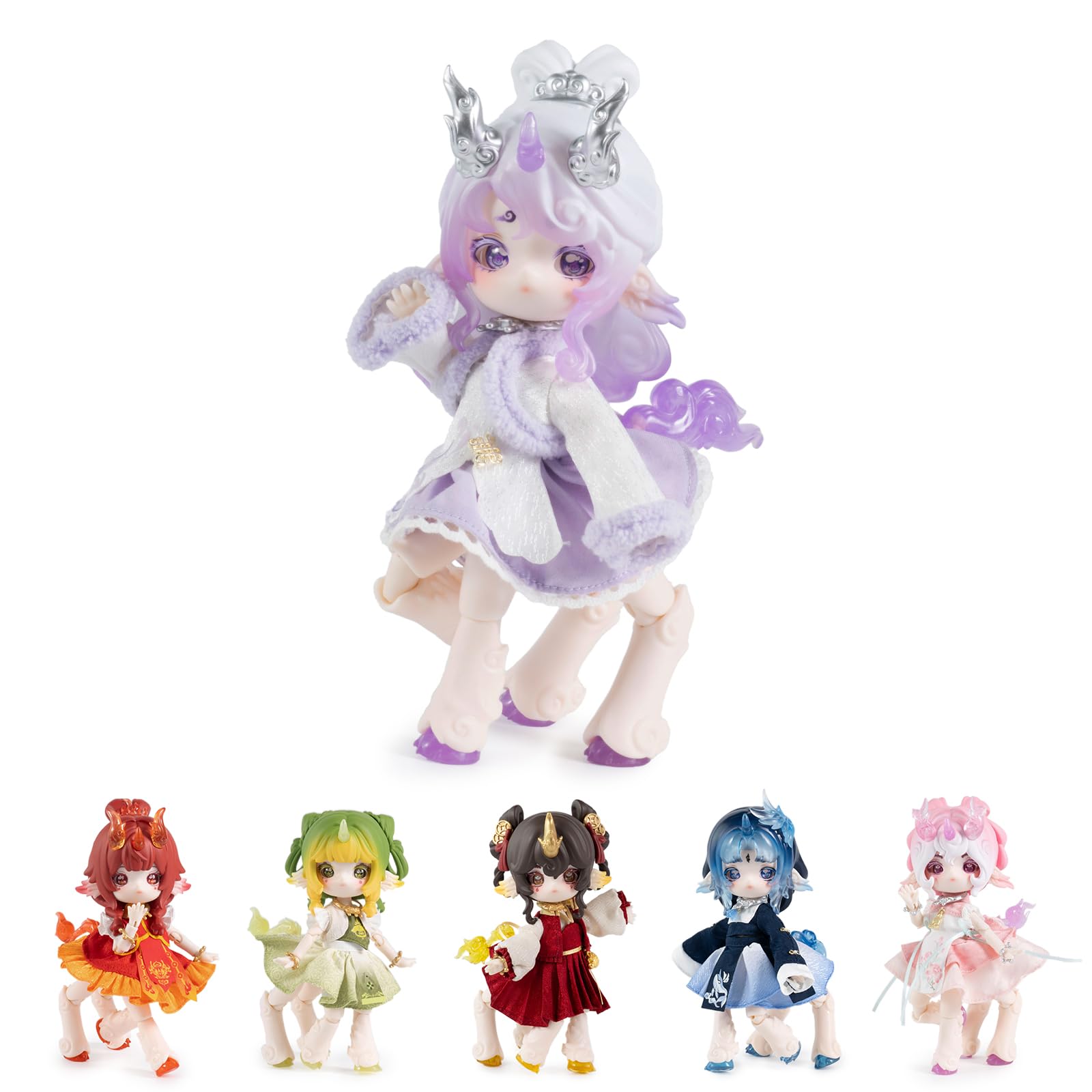 BEEMAI Antu Bestiary of All Spirits Series Single Box (Contains 1 Figure), 1/12 BJD Blind Box Cute Figures Collectibles Birthday Gift
