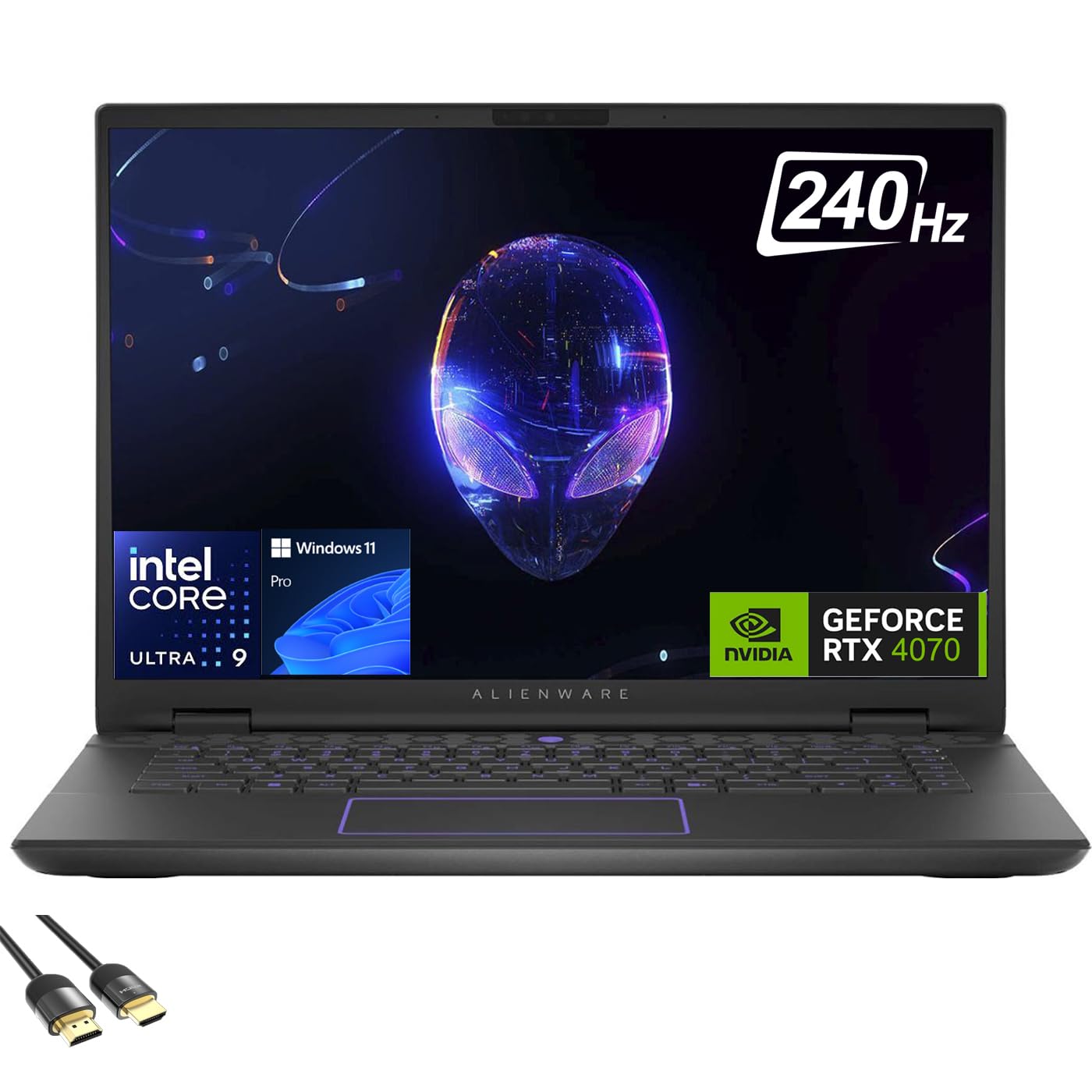 Dell Alienware m16 R2 Gaming Laptop 16 QHD 240Hz Display 16-Cores Ultra 9-185H GeForce RTX 4070 64GB DDR5