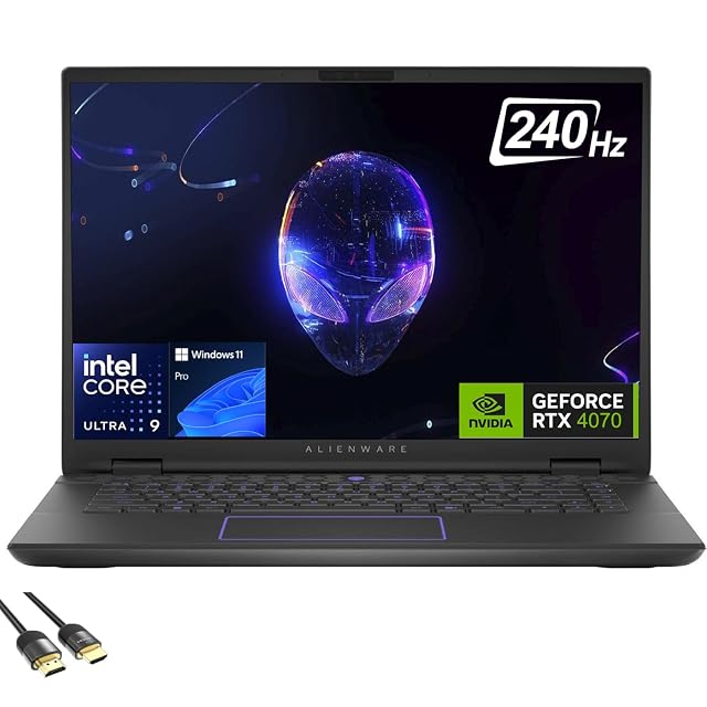 Dell Alienware m16 R2 Gaming Laptop 16 QHD 240Hz Display 16-Cores Ultra 9-185H GeForce RTX 4070 64GB DDR5
