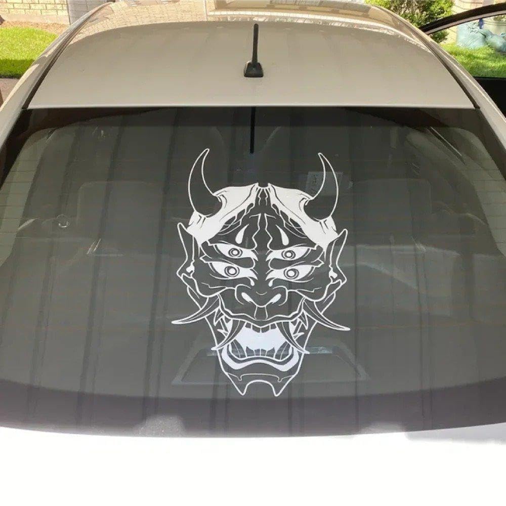 Decalcomanie Per Auto In Vinile Con Teschio Adesivi SUV Per Auto Antigraffio Impermeabili Per La Decorazione Del Parabrezza Della Porta Finestra(G,55cm x 33cm)