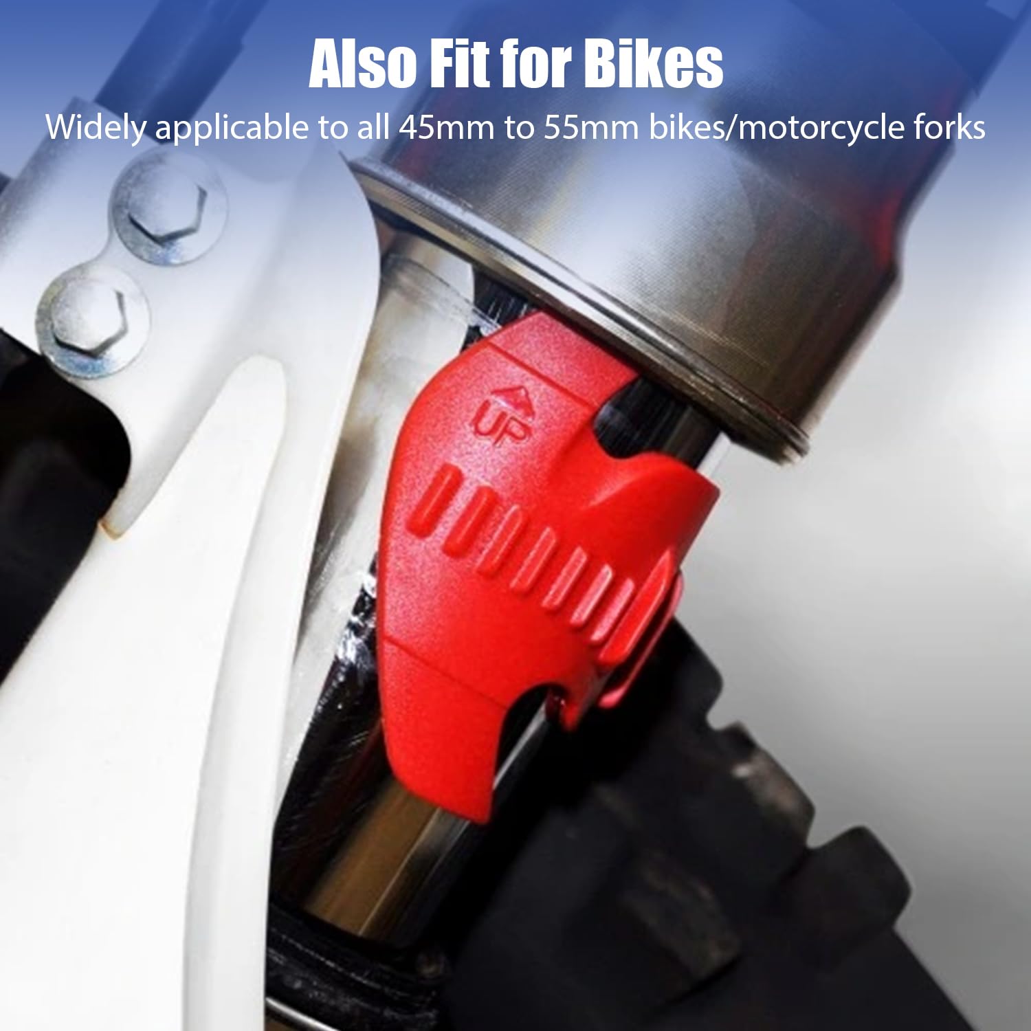 Tissting Pulitore Guarnizioni Forcella Moto, 6,6 x 5,5 cm Pulitore Stelo Forcelle Rosso Plastica Livello Olio Ammortizzatore Riparazione per 45-55mm Forcelle Anteriori Dirt Bike