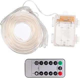 ULTECHNOVO Battery Fairy Lights LED Rope Lights Outdoor Battery Operated String Lights 50 LED Strip Light LED Fairy Lights for Garden Camping Party Decor Indoor Outdoor Hanging Fairy Lights