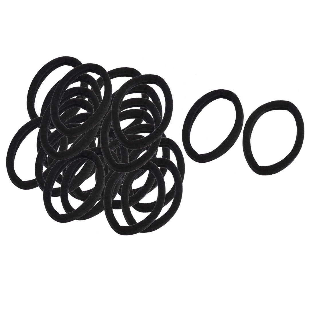 sourcingmap Women Lady Elastics Stretchy Hair Band Tie Ponytail Holders Black 12 works