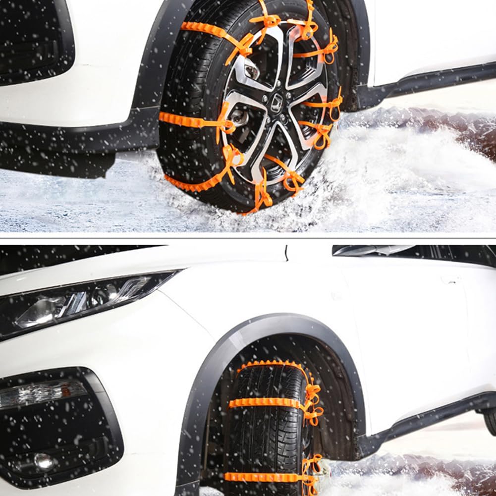 Catene Da Neve Antiscivolo Per Auto, Set Di Catene Da Neve Universali,20 PezziTrazione Universale Per Pneumatici, Per Fuoristrada, Suv, Furgoni