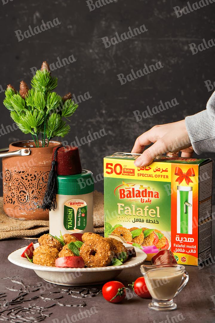 Baladna Falafel-Mischung 400 g x 12 Pcs | Kichererbsenmix zur Zubereitung von Falafel | Ideal für Street Food | Orientalische Spezialität | Vegan | Halal