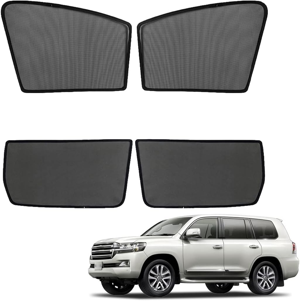 Car Window Shade for Kids Side Window Sun Shade for Land Cruiser J200 2008-2020 Magnetic Curtain Sun UV Protection Covers for Baby Sleeping Auto Accessories,Front-Window+Rear-window-4PCS
