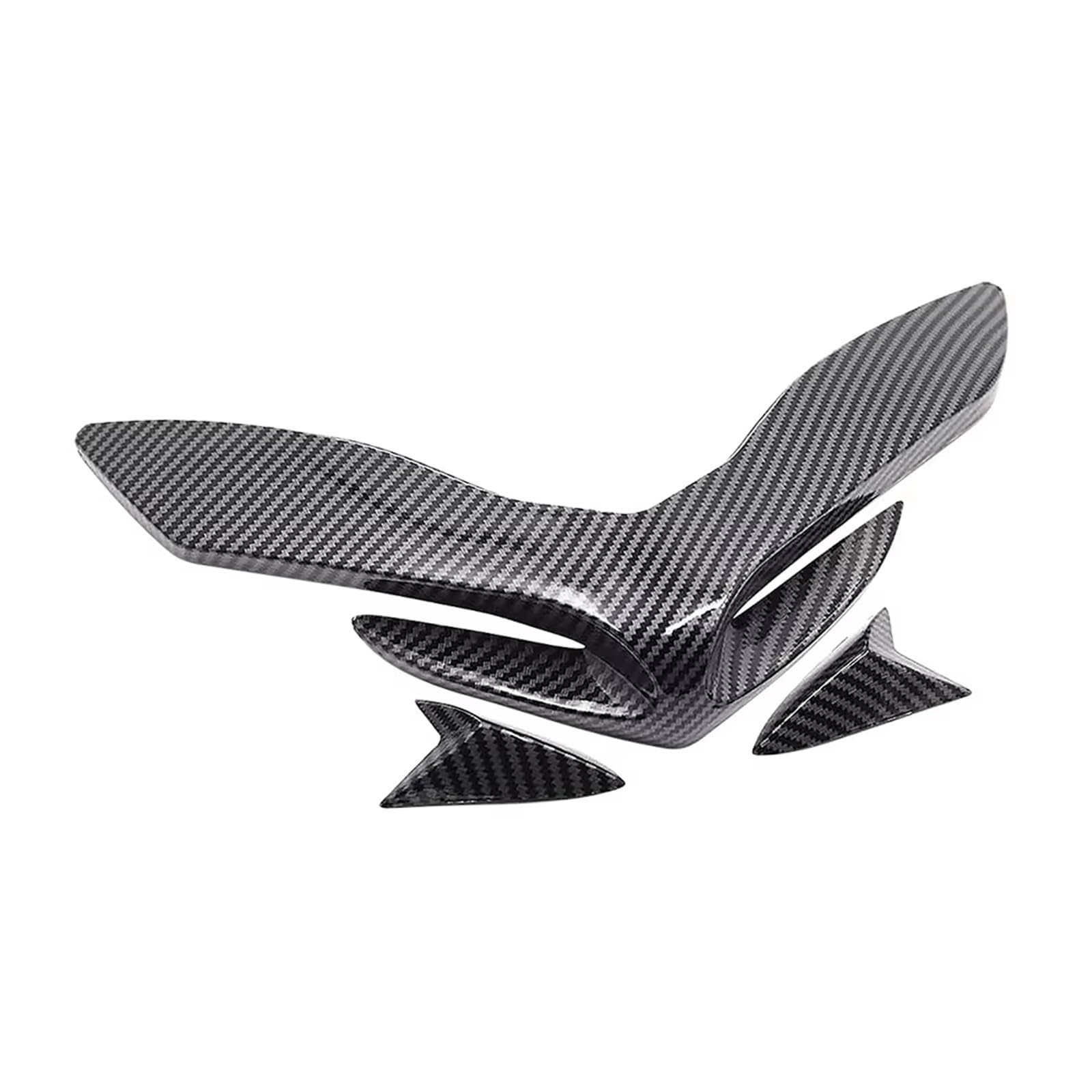 Per KAWASAKI Per Z900 2017-2024 Moto Carenatura Anteriore Piccola Ala Anteriore Becco Naso Cono Estensione Della Copertura Motocicletta Aerodinamica Winglet Kit(Carbon pattern)
