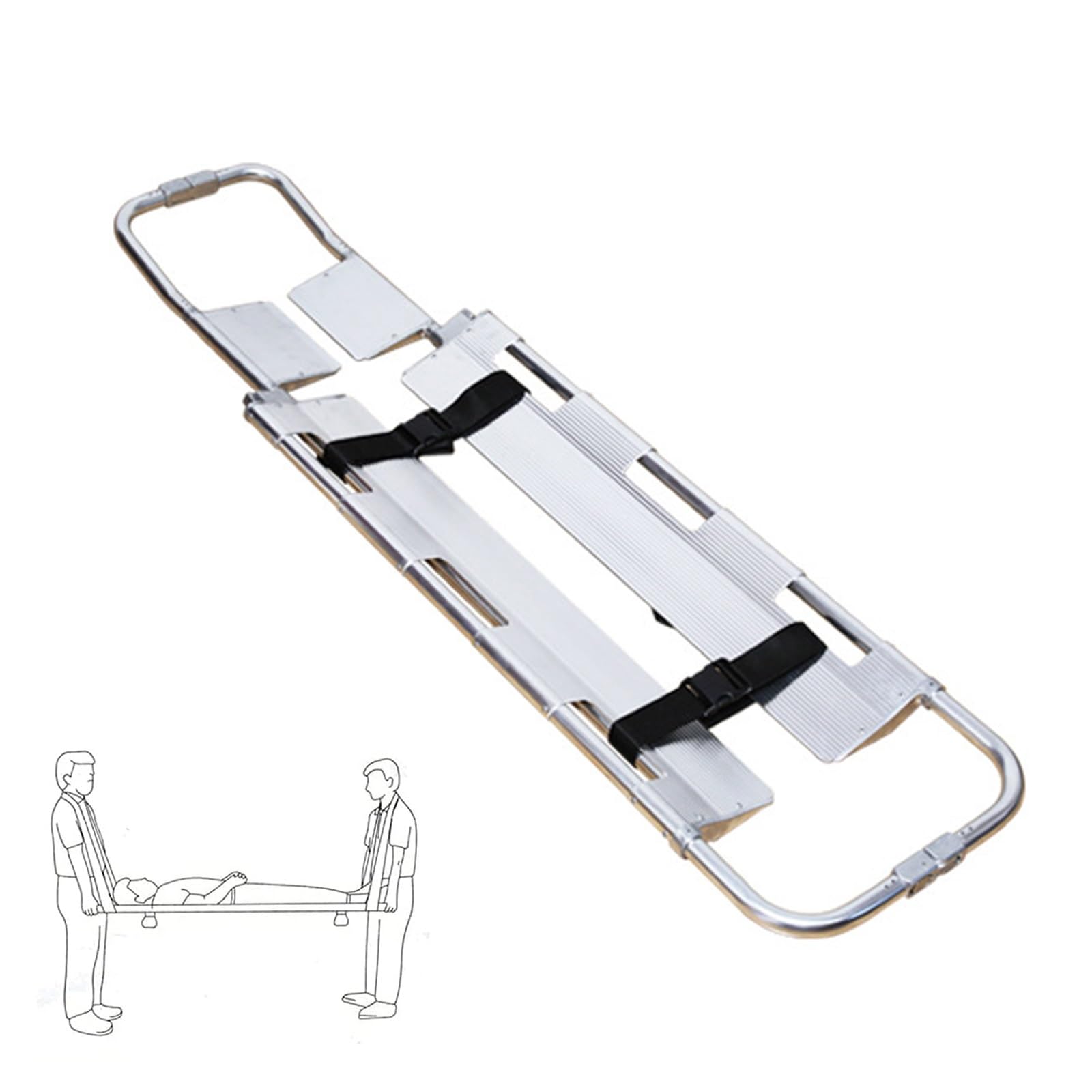 SWENEEN Rescue Basket Stretcher,Folding Stretcher Made From Aluminum Alloy Gurney Stretcher, Emergency Folding Stretcher, Stretcher,Ambulance Stretcher Gurney,Stretcher For Patie,