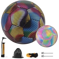 Aceshop Balón De Fútbol Reflectante Luminoso Balones de Futbol Competición Training Balón Maravilloso Lustroso Balones de Fútbol de Entrenamiento Tamaño 5 Unisex Adulto, Brilla en la Oscuridad 4 Aceshop Balón De Fútbol Reflectante Luminoso Balones de Futbol Competición Training Balón Maravilloso Lustroso Balones de Fútbol de Entrenamiento Tamaño 5 Unisex Adulto, Brilla en la Oscuridad