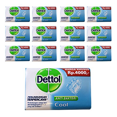 Image of Dettol Anti-Bacterial Hand and Body, Bar Soap, Cool, 110 Gr / 3.88 Oz (Pack of 12)