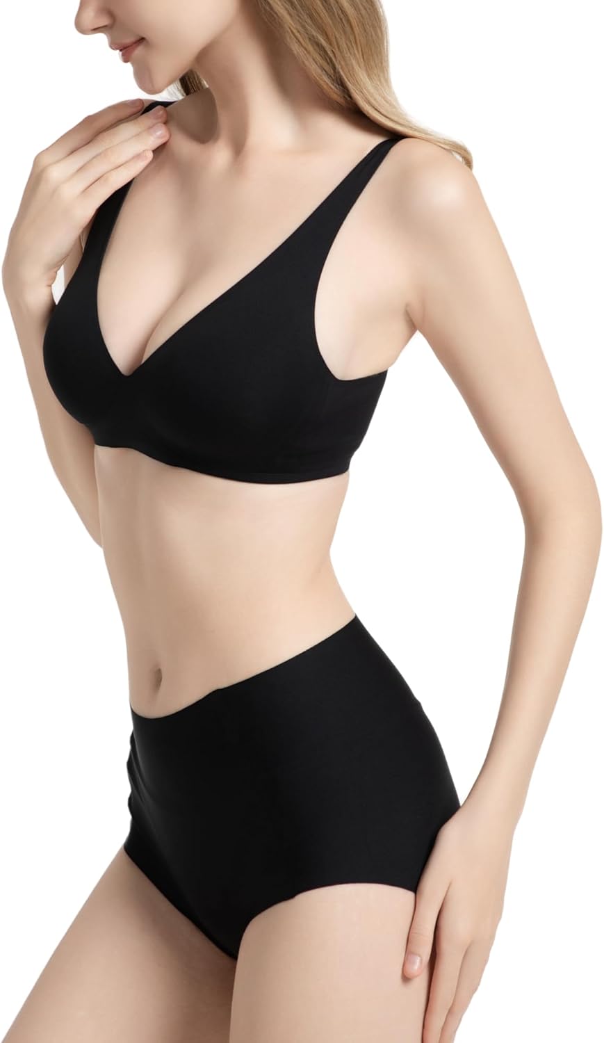 Deep V Bra Comfort Push Up Bras No Underwire Seamless Soft Wireless Bralette Full Coverage Sport Everyday Bra - Image 4