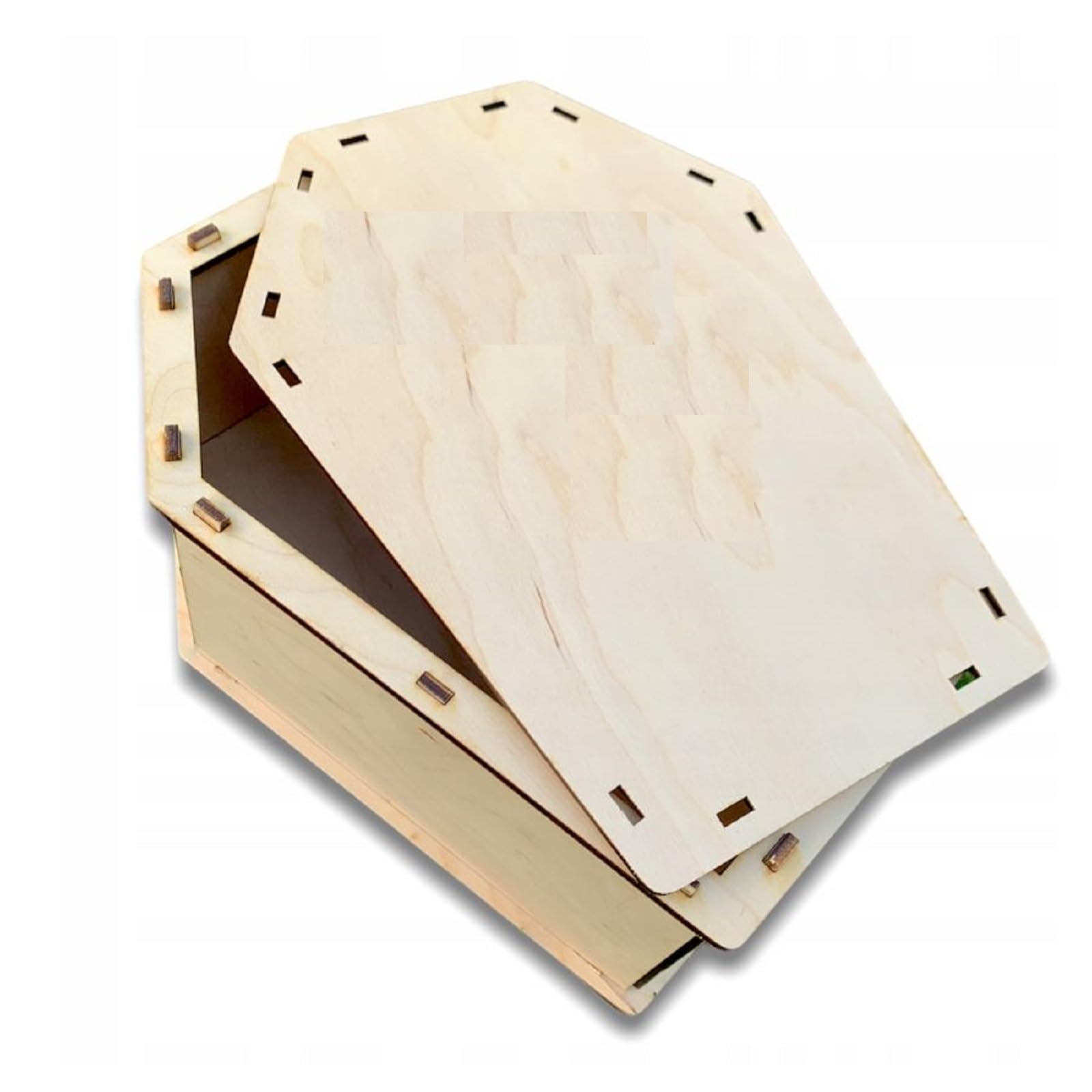 QLS Haustiersarg aus Holz 59 cm – Tiergrabstätte mit Verschluss