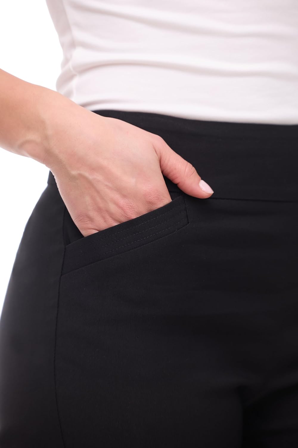 Women's Pull-On Stretchy and Dressy Boot Cut Career Pant - Image 4