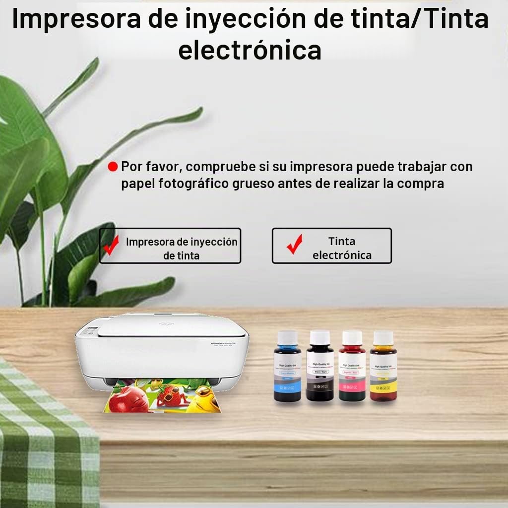A4 260gsm papel fotográfico de inyección de tinta mate de doble cara de espesor - 100 papel de impresión de inyección de tinta para folletos, tarjetas de libros fotográficos y cartón