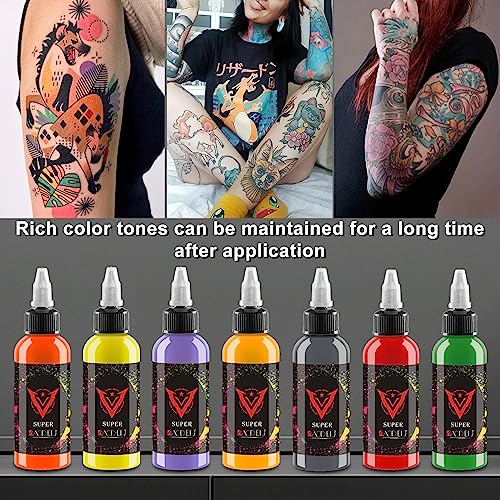 BaodeLi 14 color 30 ml Tattoo Ink Tattoo Kit with Microblade paint and UV Tattoo Ink - Dynamic Tattoo Ink Set for Tattoo equipment and Tattoo Gun - Tattoo Ink Kit and Green Soap Tattoo Tattoo Ink Set.