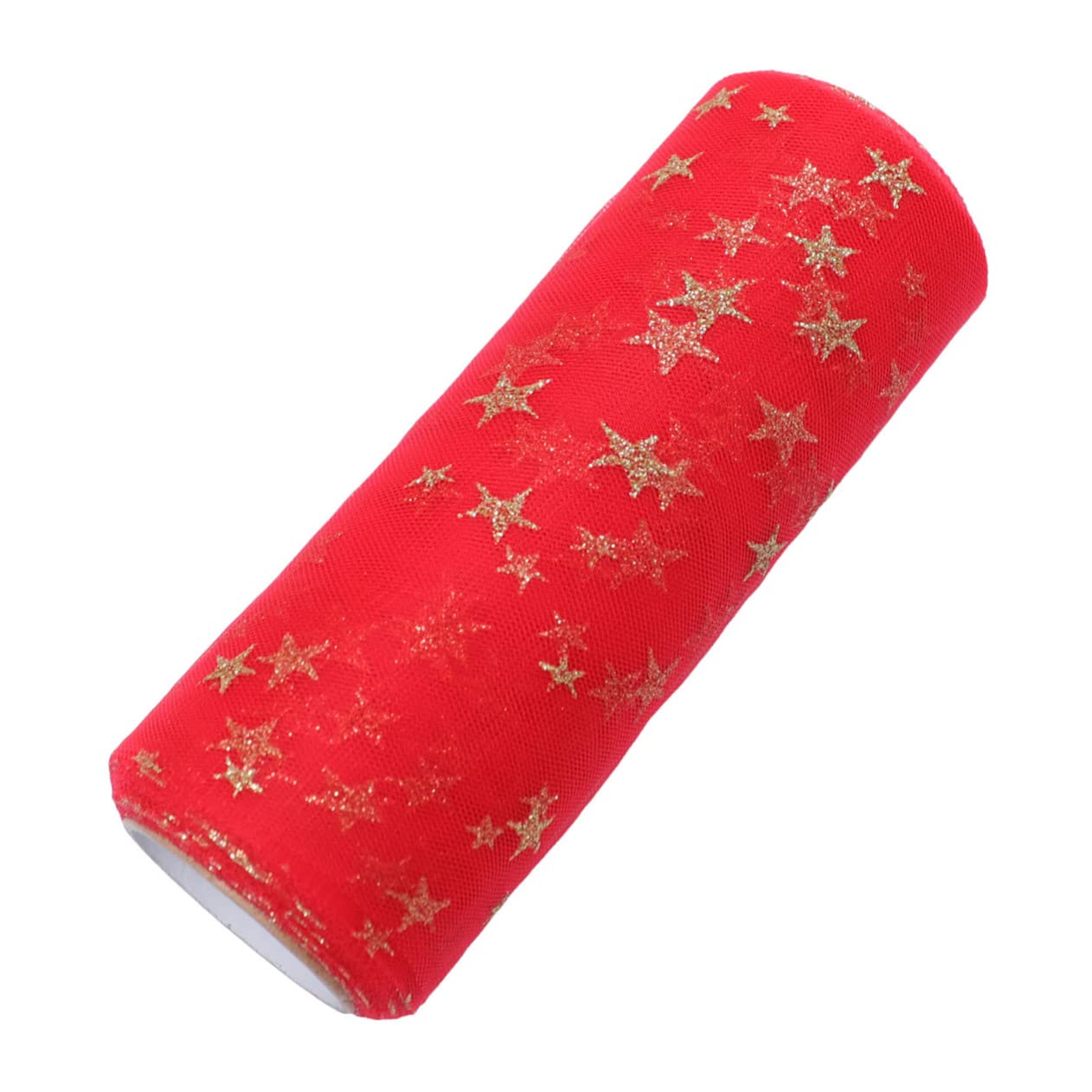 BEBEMOKO Roll Black Yarn Tulle Fabric Tulle Ribbon Spool Black Tulle Skirt Tutu Skirt Sewing Craft Fabric DIY Craft Tulle Fabric Spool Tutu Wrapping Tulle Scrapbook Embellishments Red