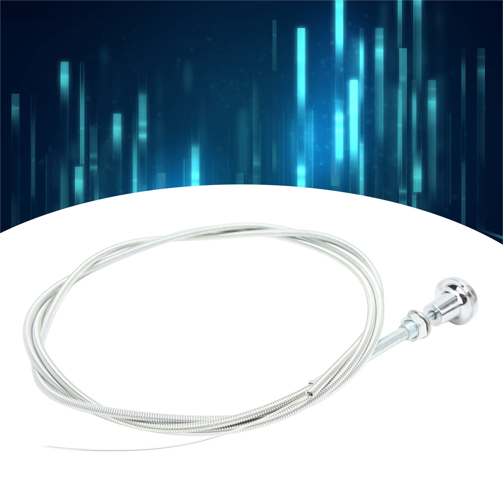 Tbest Remplacement du Cable de Starter, Cable de Starter Universel de 1,8 M pour Carburateur, Cable de Commande de Starter pour Moteurs 4 6 8 Cylindres