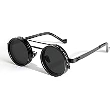 &Oacute;culos de sol de tonalidade ajust&aacute;vel - Filtro ND polarizado com controle de engrenagem 1-9, &oacute;culos redondos de prote&ccedil;&atilde;o UV anti-reflexo