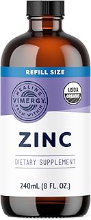 Vimergy Liquid Zinc Refill – Fast-Absorbing Immune Support* – Promotes Healthy Bones & Skin – USDA Certified Organic, Vegan, Non-GMO – 240 Servings (240 mL)