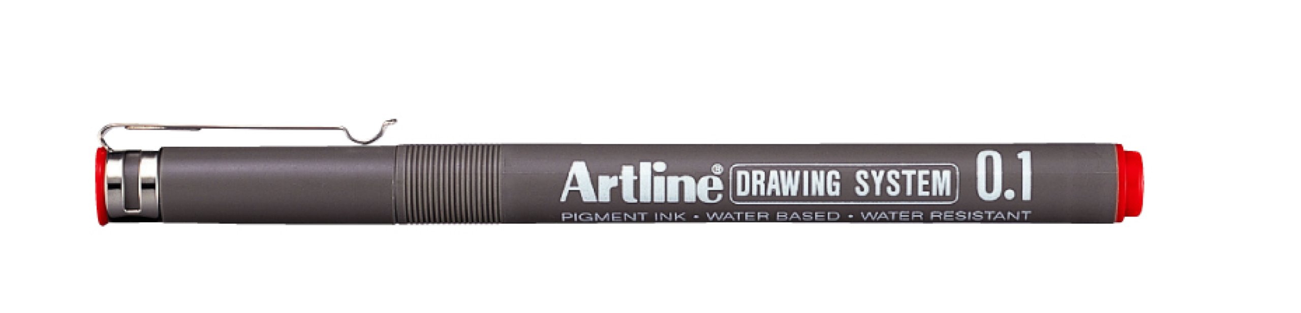 Artline 0.1mm Drawing System - Red (Pack of 12)