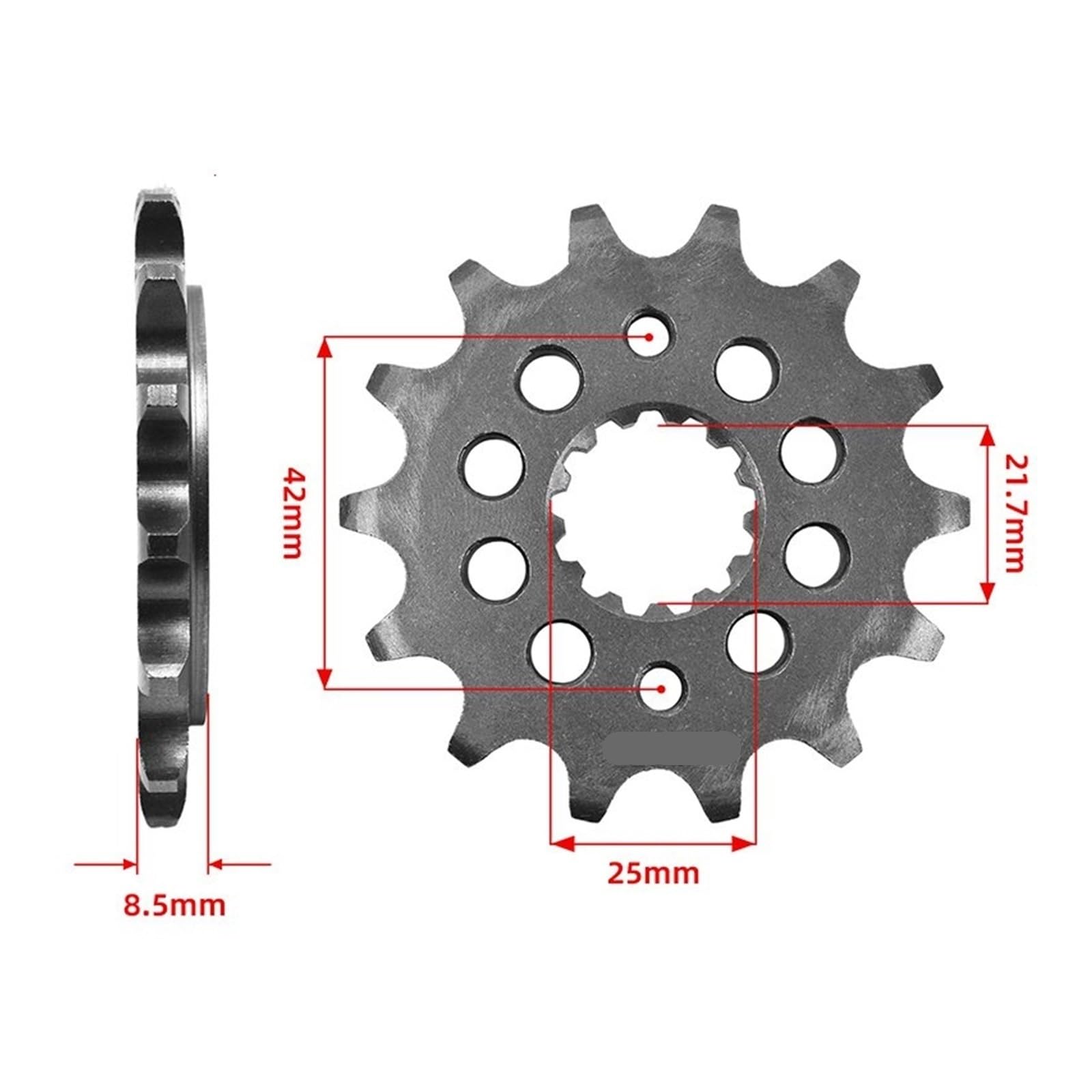 Piñón Delantero Silencioso De 14/15/16/17 Dientes, Acero 20CrMnTi, Compatible Para EN500, EN 500, EX500 Para Ninja 500R, GPZ500S Cadena 520