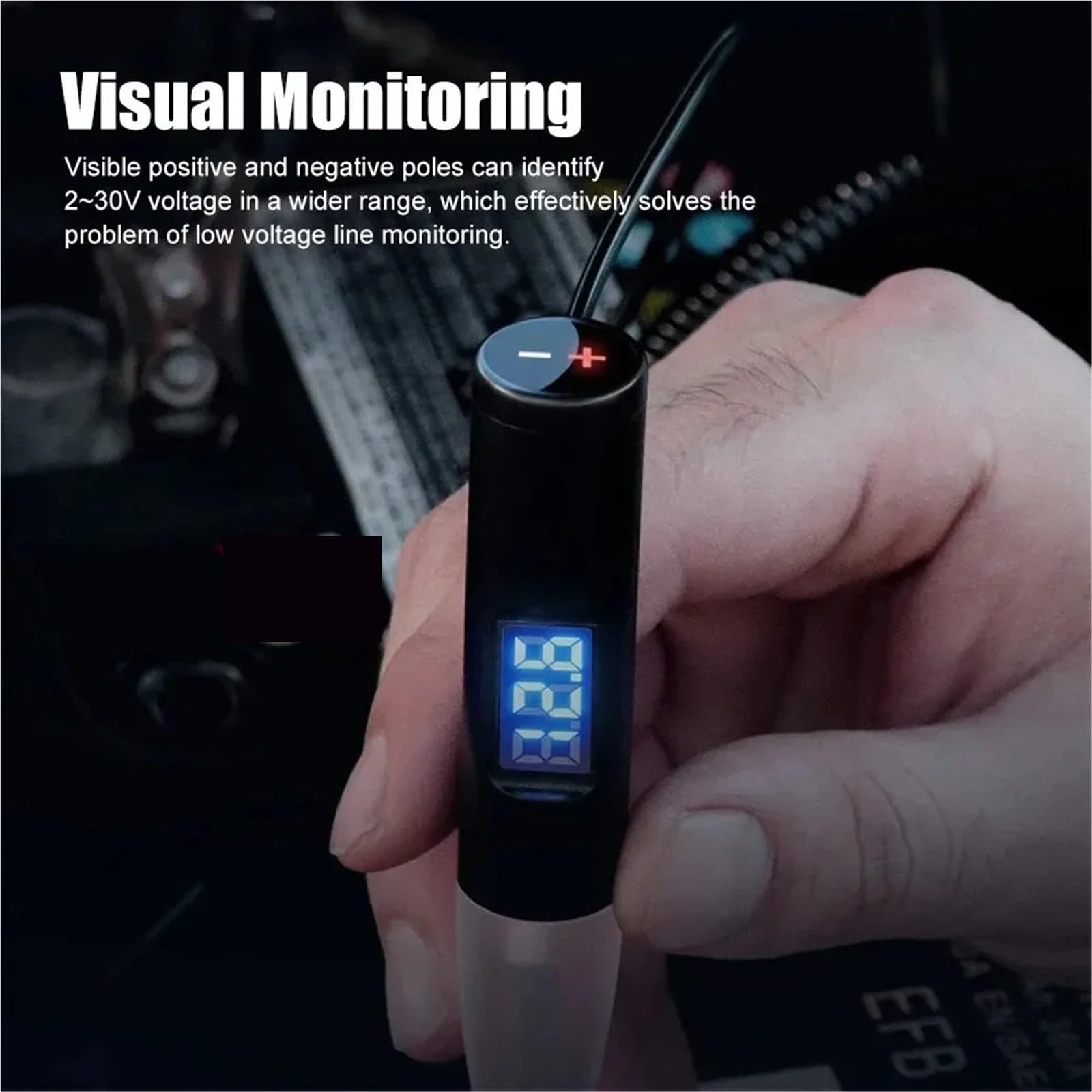 Misuratore di tensione, Tester Di Tensione Del Bagagliaio 'auto Con Display Digitale A LED, Rilevatore A Sonda Alimentazione, Strumento Diagnostico For La Riparazione E Manutenzione Automobilistica