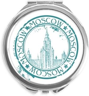 Russia Moscow Classic Country City Hand Compact Mirror Round Portable Pocket Glass
