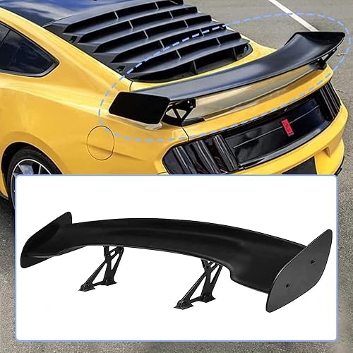 Miniatura 1 de Alerón trasero universal de 57 pulgadas, estilo GT Racing para sedanes, Coupé, Hatchback, alerón de maletero ajustable (aspecto de fibra de carbono)