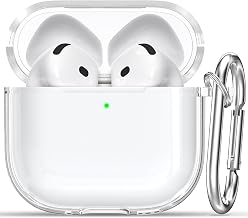 for AirPods 4 Case 2024 Clear Case Transparent Soft TPU Case Reinforced Corners Bumper Shockproof Clear Protective Cover for Apple AirPods 4th Generation Cases for Women Men & Keychain
