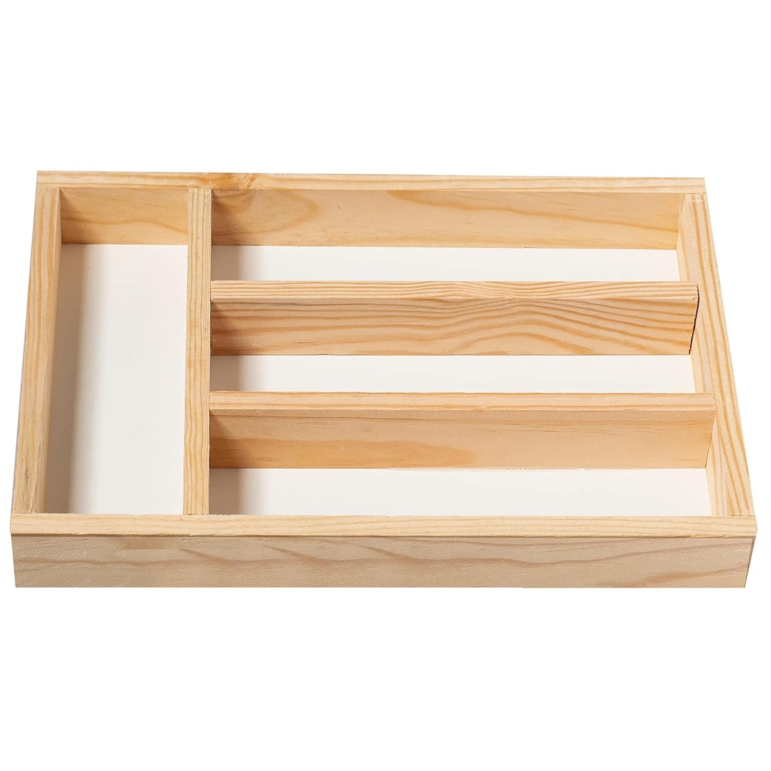KitchenEdge Premium Argenteria, Posate e Organizer per Utensili per Cassetti Da Cucina, Espandibile Fino a 71 cm Di Larghezza, 10 Scomparti, 100% Bambù