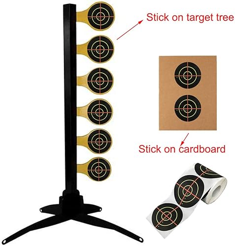 Miniatura 5 de Pegatinas de papel reactivo de 3 pulgadas para disparar, 250 rollos autoadhesivos para pistola BB, pistola de pellets, Airsoft, pistola, práctica de