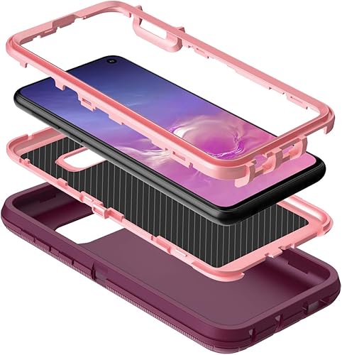 Miniatura 8 de I-HONVA Funda para Galaxy S10E a prueba de golpes, a prueba de polvo y caídas, 3 capas, protección de cuerpo completo sin protector de pantalla,