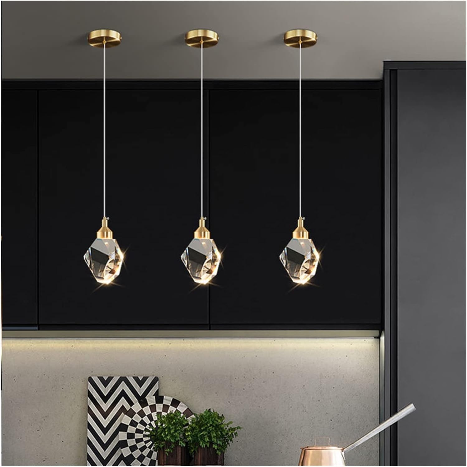 Lustre en cristal rouge de chevet décoratif et luxueux pour plafond