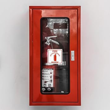 SmartSign Fire Extinguisher Inside Stickers | 2.75 x 2.75 Engineer Grade Reflective Labels, Pack of 6, Made in USA