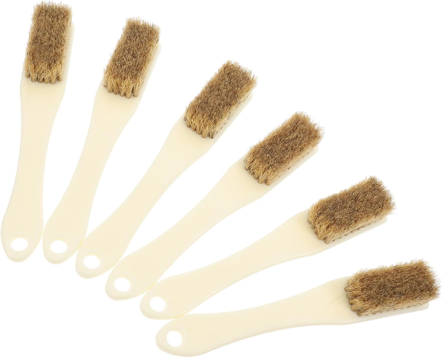 6pcs Mini Hard Bristle Crevice Cleaning Brush Set for Grout Tile Joints and Household Bathroom Kitchen Scrubbing Tools