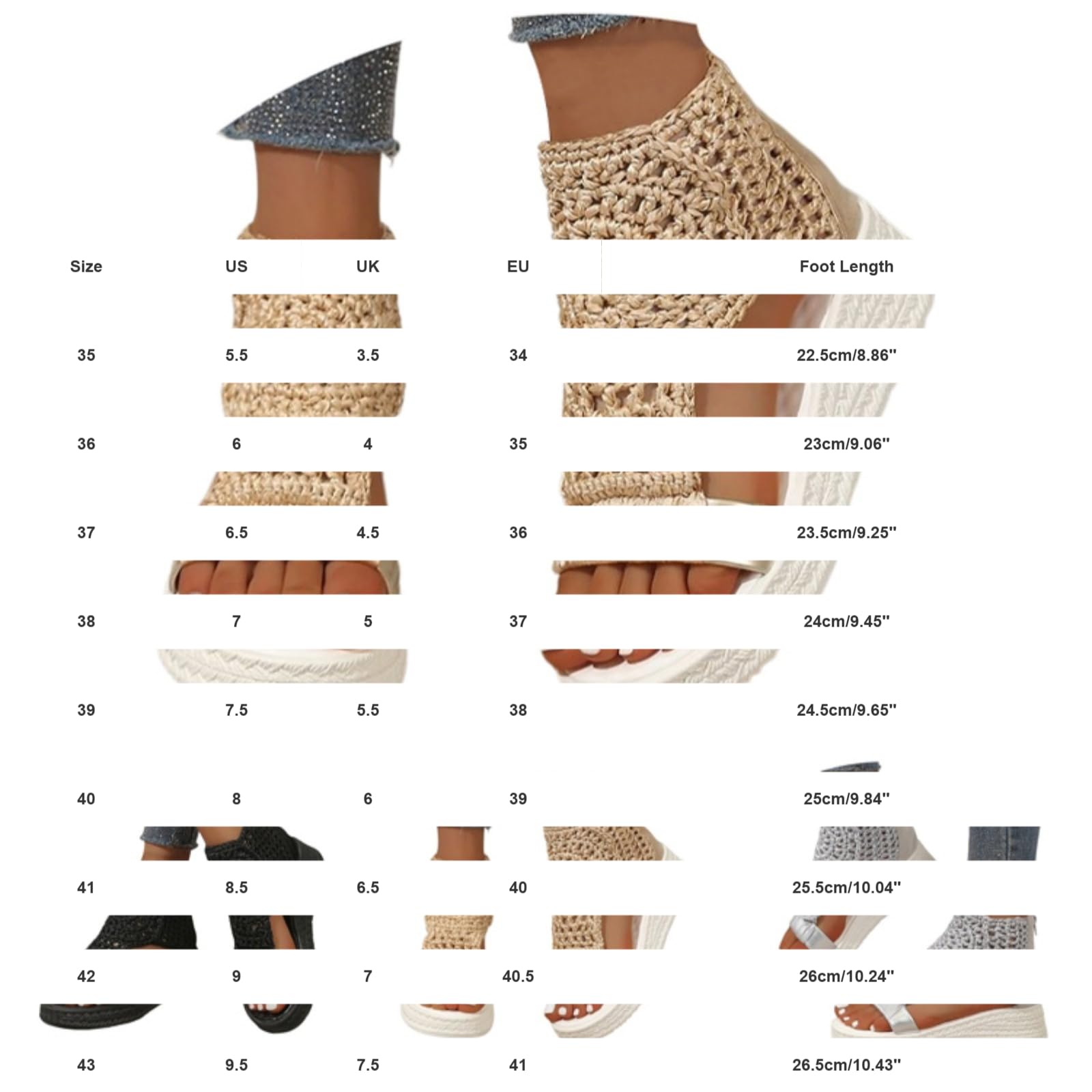 Sandalias Tacón Plataforma Mujer, Sandalias Tacón plano Cremallera