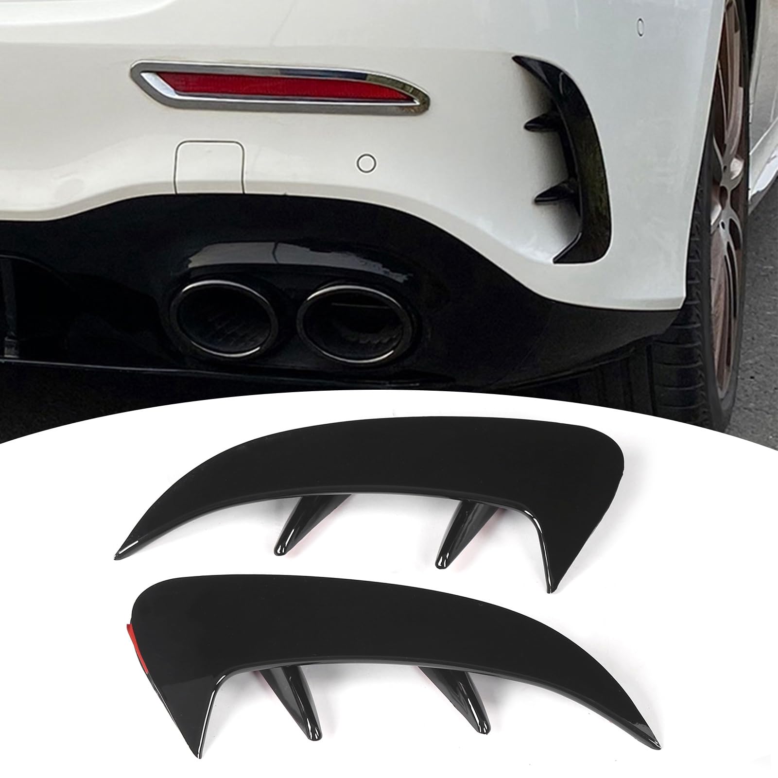 Spoiler Paraurti Posteriore per Auto, Copertura per Presa D'aria Paraurti Posteriore Adatta per ‑ Classe A W177 Berlina AMG Line 2018+