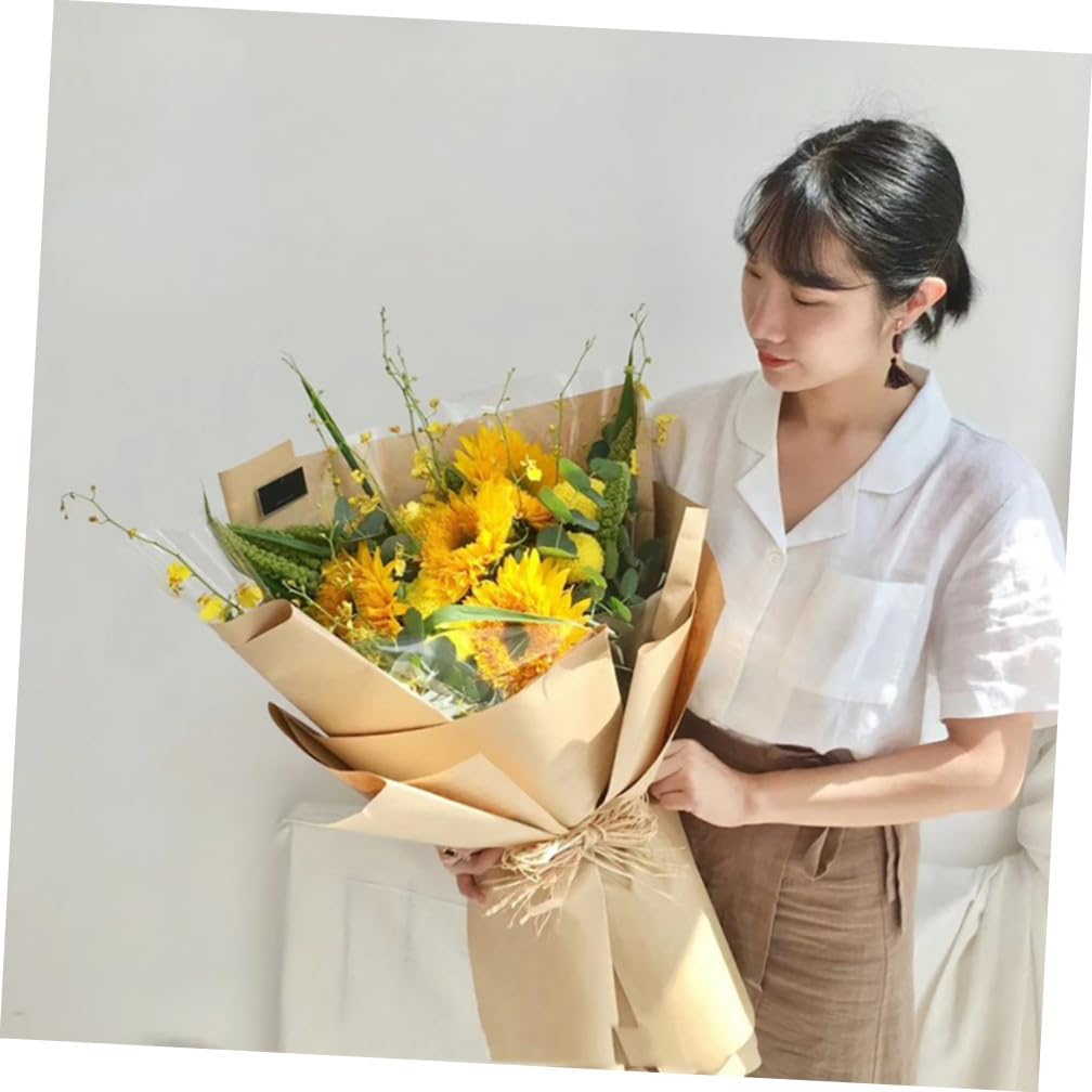 Geschenkpapier für Blumenstrauß 40 Blatt Kraftpapier Packpapier