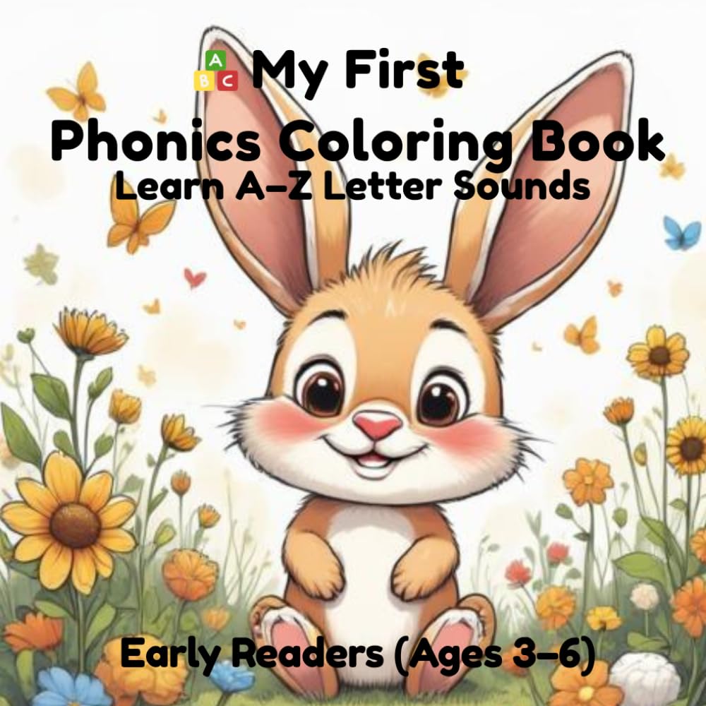 My First Phonics Coloring Book: Learn A–Z Letter Sounds for Kids Ages 3–6: Fun Alphabet Coloring Activities for Early Reading and Letter Recognition