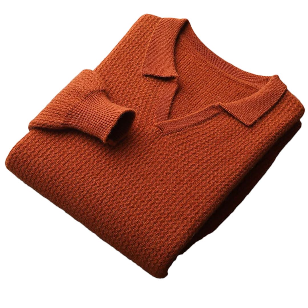 Vogrtcc Maglia da Uomo in Maglione di Cashmere Pullover Grande Camicia Lavorata A Maglia
