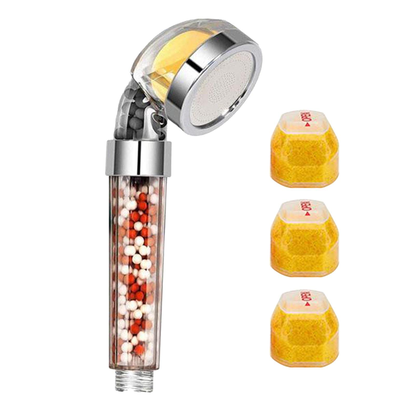 Spruzzatore Manuale Ad Alta Pressione con Filtro per Acqua Secca, Migliora L'erogazione dell'Acqua in Bagno Grazie al Filtro Erogatore, con 3 cartucce, 22 cm