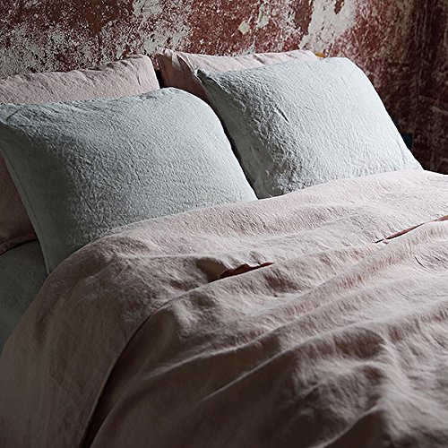 Housse de couette en lin thermorégulateur Linenme 240 x 220 cm Rose - 2