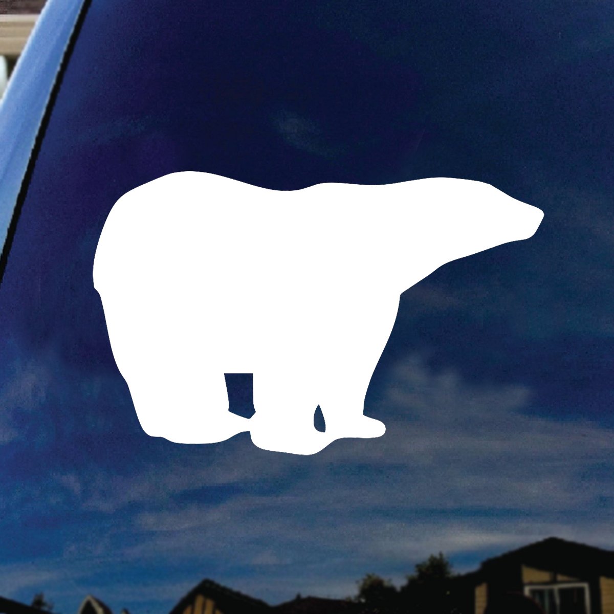 SoCoolDesign Polar Bear Car Window Vinyl Decal Sticker 5" Wide (White)