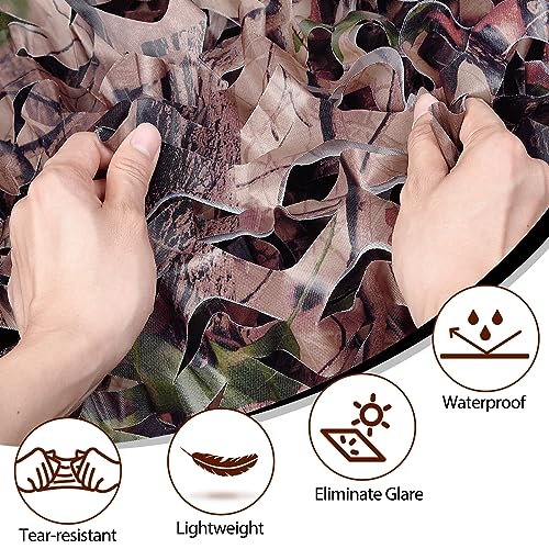 Yeacool Camo Tarp Bulk Roll Camo Net Camo Cover Camouflage for Hunting Blind Military Party Decor Canopy Outdoor Photo Background Window Screen Cover (Camo Bionic Leaves, 4.9ftx13.1ft, 1.5m*4m)