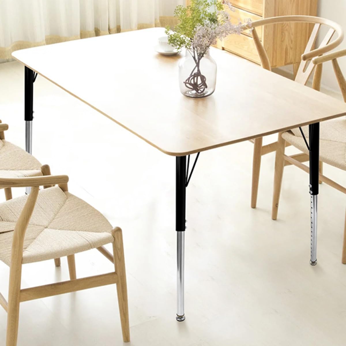 Gamba da tavolo in metallo regolabile, piedini di ricambio for divano, gamba da scrivania fai da te for ufficio domestico, set di 4 gambe for mobili, for supporto TV, divano, cassettiera, comodino