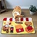 ノーズワーク 犬 早食い防止 嗅覚トレーニング 加厚大判サイズ にも対応 スニッフマット ハンバーガー風 食いすぎる対策 毛玉取りブラシ付き 知育玩具